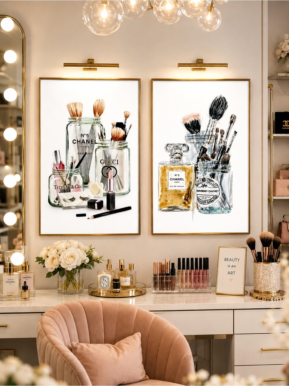 THE BEAUTY ATELIER™ Beauty Is An Art Prints | Glam Salon & Studio Decor